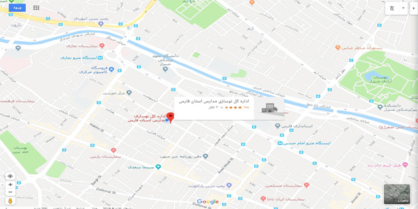 نقشه هوایی نوسازی مدارس فارس